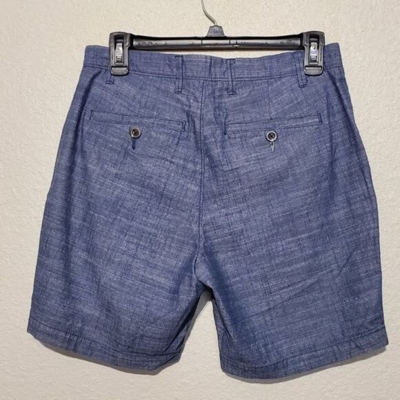 Goodiellow & Co Men's Chambray Linden Flat Front Shorts SIZE 28 - Picture 5 of 11